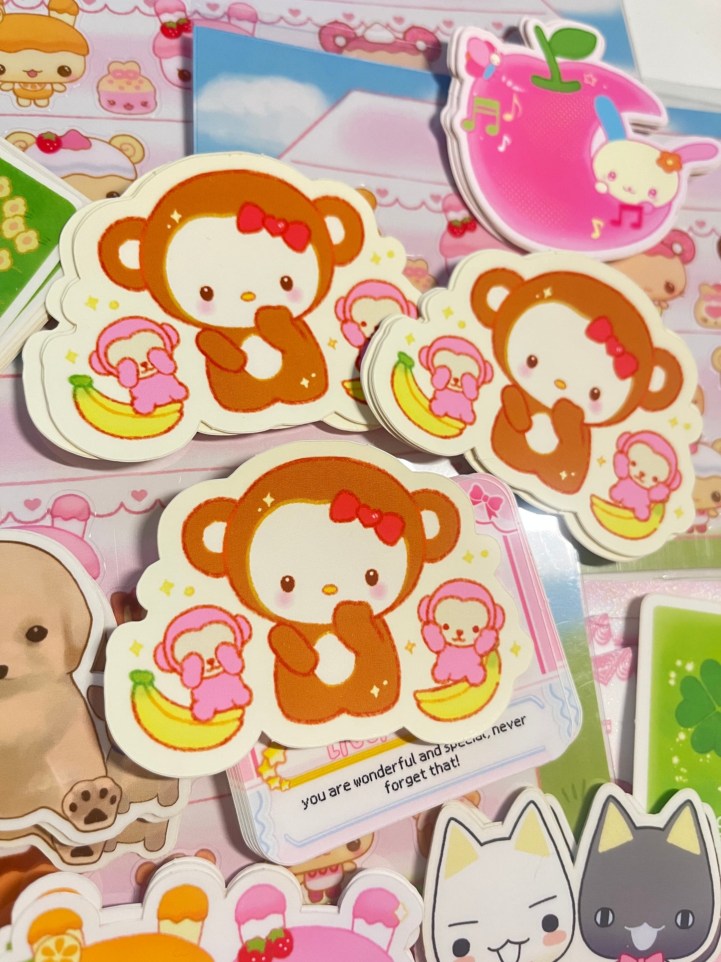kitty monkeys sticker