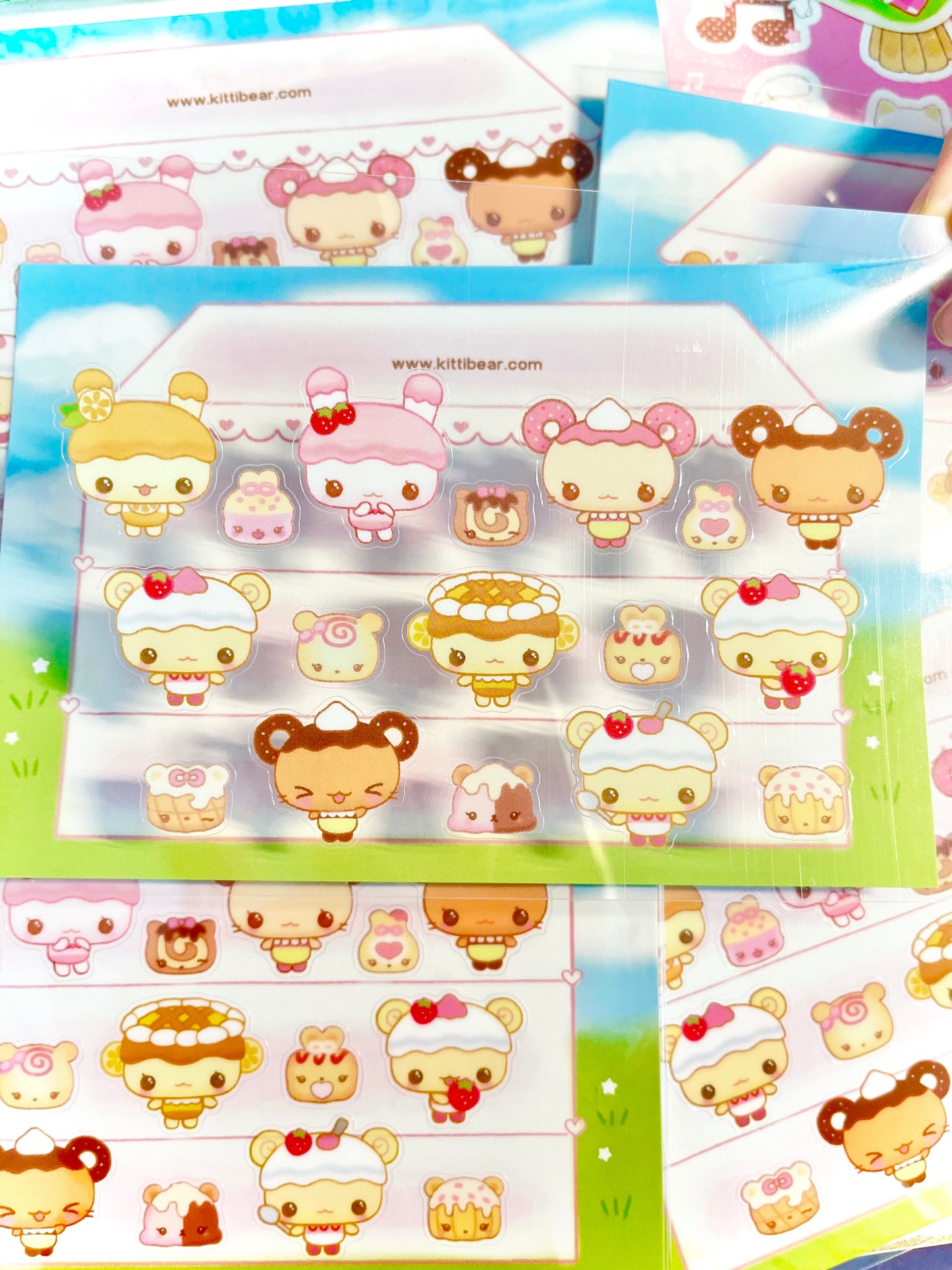 fluffy cake sticker sheet