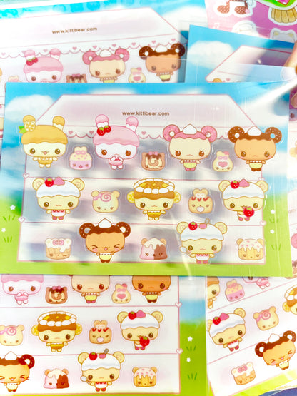 fluffy cake sticker sheet