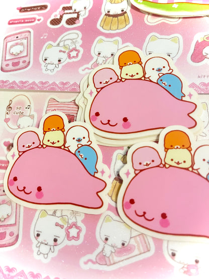 pink seal clear sticker