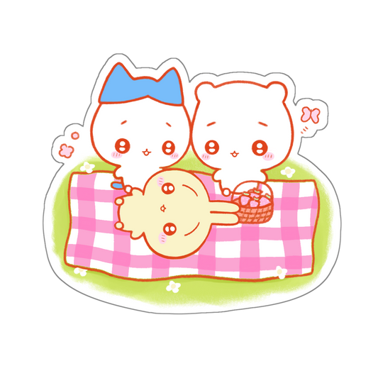 chikawa picnic clear sticker