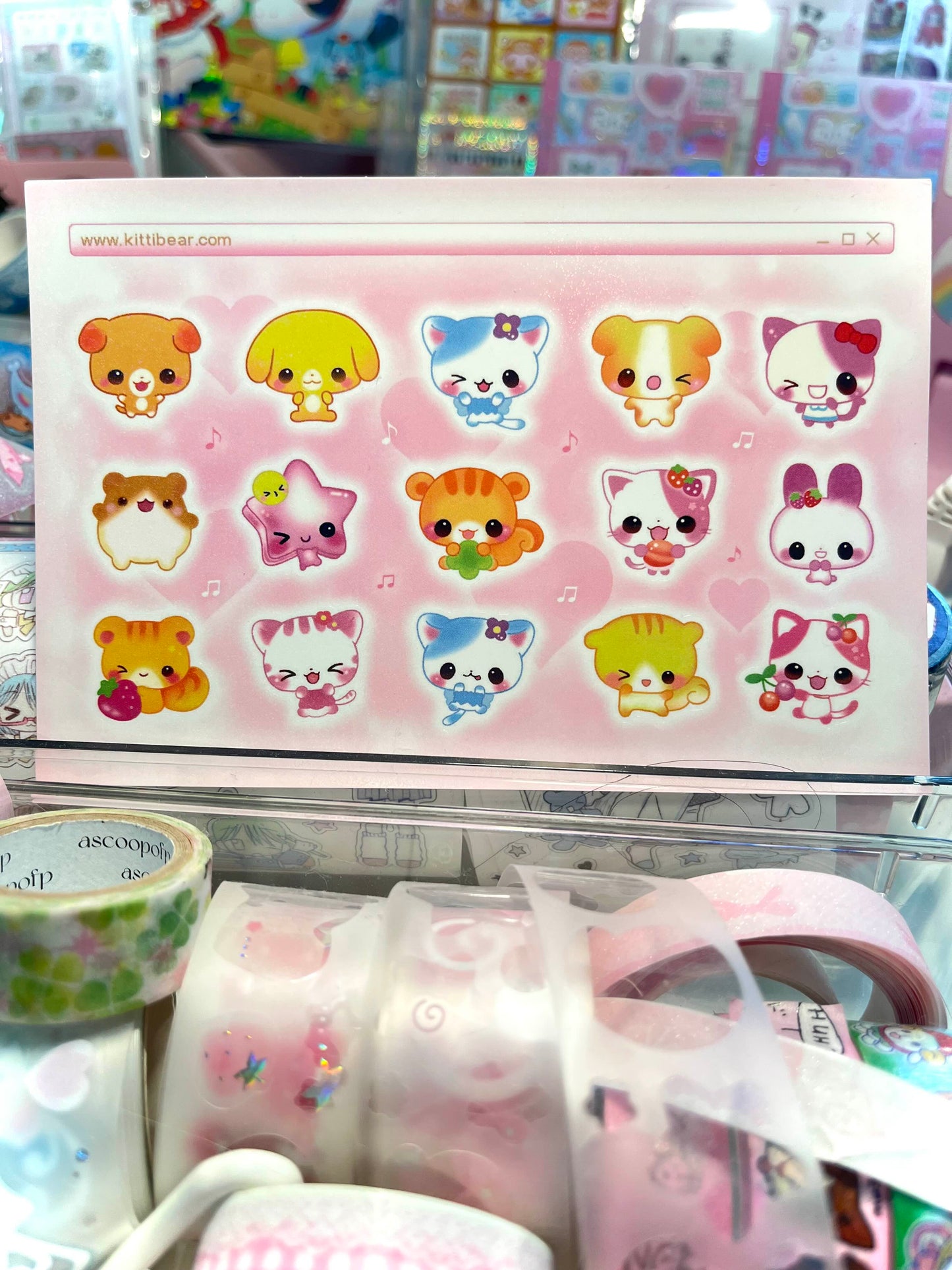 sugar pet friends sticker sheet