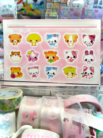 sugar pet friends sticker sheet