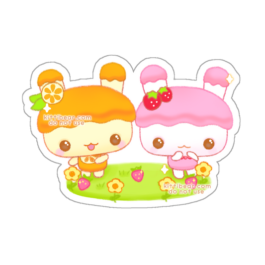 fluffy cake friends garden sticker