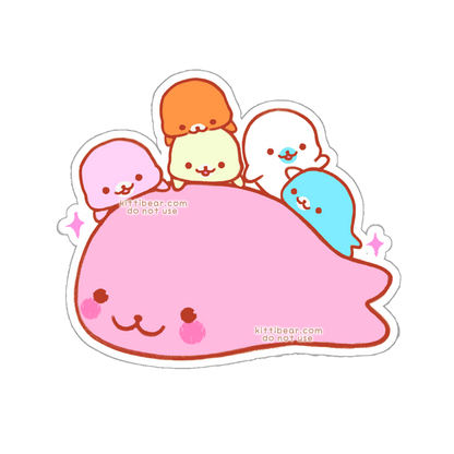 pink seal clear sticker