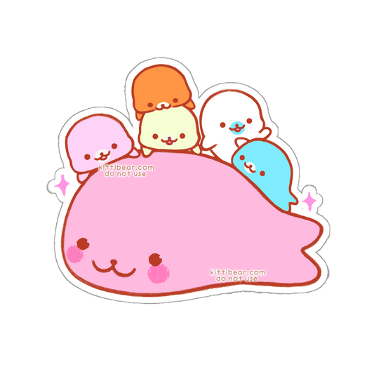 pink seal clear sticker