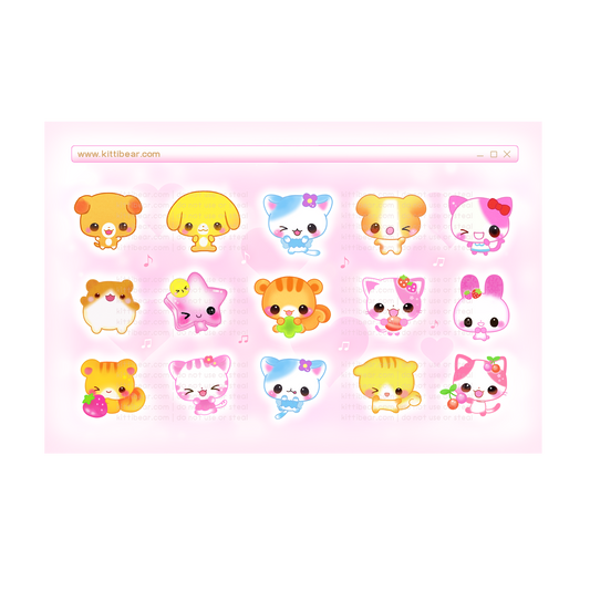 sugar pet friends sticker sheet